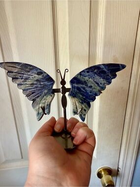 Natural Crystal Sodalite Butterfly Wings